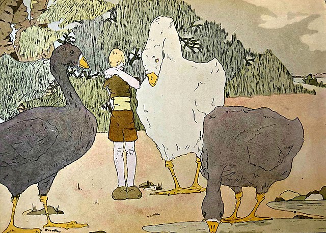 Nils Holgersson, illustration av Mary Hamilton Frye till en engelsk översättning
